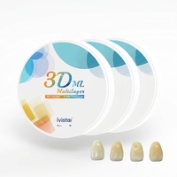 Disque en zircone multicouche Ivista 3D-ML en stock, translucidité 43%-46%, 900-1200 MPa, pour fraisage en laboratoire dentaire