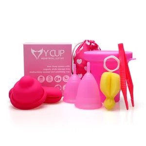 Hete Verkoopperiode Schijfborstelreiniger Menstruatie Cup Sterilisator Doos Menstruatiecups Kit Met Stoffen Zak