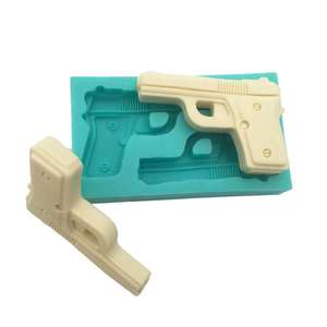 Molde <span class=keywords><strong>de</strong></span> Silicona para Fondant con Forma <span class=keywords><strong>de</strong></span> Pistola M13203, Molde para Pastel <span class=keywords><strong>de</strong></span> <span class=keywords><strong>Novio</strong></span>, Pistola Mecánica, Molde para Hornear Chocolate, Herramienta para Fondant - Product Image 4