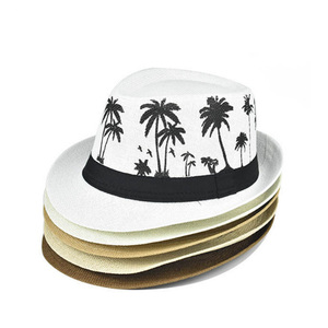 Cappelli Fedora Classici da Uomo, Cappello <span class=keywords><strong>di</strong></span> Paglia da Sole a Tesa Corta, Stile Trilby Cubano - Product Image 1