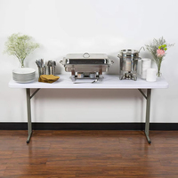 Table pliante de banquet en plastique d'intérieur et extérieur de bureau d'hôtel commercial pour l'école de réunion