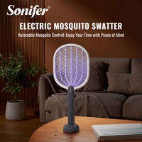 Piège à moustiques UV Sonifer SF-6550 avec tapette manuelle, mode automatique, grille 3000V, anti-moustiques pour intérieur domestique