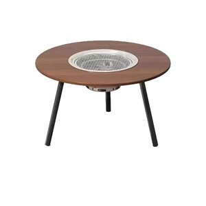Portable Folding Outdoor <b>Barbecue</b> Grill <b>Table</b> For Home Courtyard Tea Brewing Use - Product Image 5