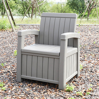 Ensembles de chaises de jardin détachables, siège de rangement extérieur, meubles d'extérieur pour porche