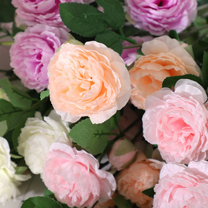 Fleurs artificielles de renoncule à trois têtes, fleurs en soie, décoration de mariage, 30cm-100cm - Product Image 3