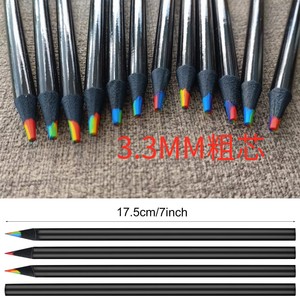 Crayons <span class=keywords><strong>en</strong></span> bois noir multicolores, crayons magiques arc-<span class=keywords><strong>en</strong></span>-ciel, ensemble de crayons <span class=keywords><strong>en</strong></span> bois noir colorés pour étudiants, crayons de <span class=keywords><strong>dessin</strong></span> mixtes <span class=keywords><strong>en</strong></span> bois noir - Product Image 1