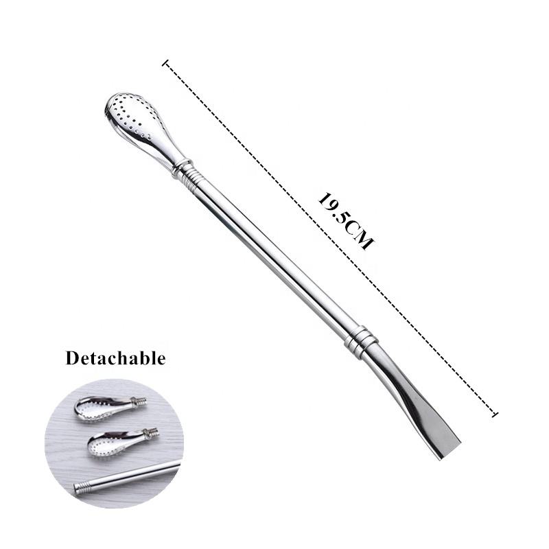 Cannucce In Acciaio Inox Riutilizzabili - 5 Pezzi, 21.5 Cm, Con Spazzola Di Pulizia - Foto 3