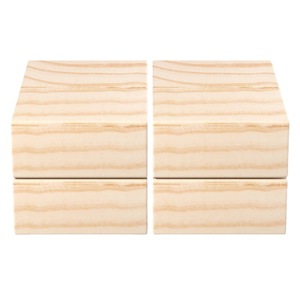 Blocs de rehaussement pour meubles en bois de pin 3x3x3cm 3x3x5cm 4x4x3cm 4x4x5cm 5x5x3cm 5x5x5cm Antidérapants Couleur Naturelle - Product Image 1