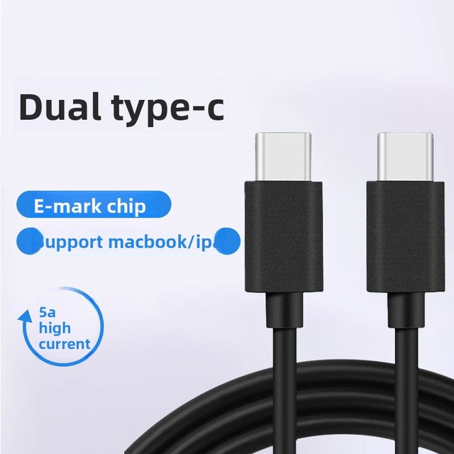 Dual-head Type-C 1-meter Data Cable California Proposition 65-compliant PD Fast-charging USB-C Charging Cable