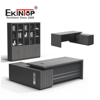Meubles de bureau OEM 2024, table de direction pour PDG, bureau en forme de L pour manager, bureau de travail pour patron, ensemble de bureau de direction