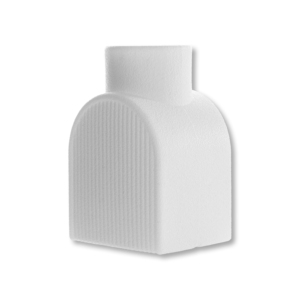 Vase en plastique à base arquée et nervurée pour la décoration de la maison - Product Image 2