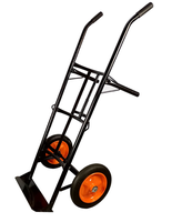 Chariot de manutention hydraulique manuel pour fûts d'huile, capacité de 350 kg, acier haute résistance pour fûts en acier de 55 gallons / fûts en plastique de 250 L
