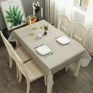 Nappe en PVC à carreaux rectangulaire blanche et grise pour usage domestique, imperméable, résistante à l'huile, style moderne minimaliste - Product Image 2