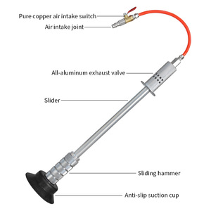 Bộ dụng cụ sửa chữa thân xe hơi bằng khí nén, dụng cụ hút vết lõm, búa trượt, thép carbon cao, màu bạc - Product Image 5