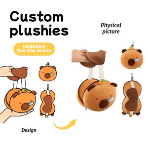 Fornitura diretta della fabbrica animale peluche capibara maschera per gli occhi ODM/OEM servizi con Logo ricamo/stampa regali per bambini ragazze ragazzi - Product Image 2