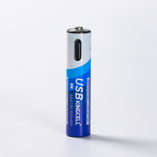 HUATAI AAA USB Rechargeable Li-ion Battery 1.5v 600mWh Type-C Charger Port Aluminium Jacket 5-Year Warranty for Consumer