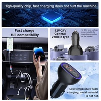 Cargador de Coche GaN de 78W con 4 Puertos (2C+2A) PD3.1, Adaptador para Laptop, QC3.0, OTP, Material Ignífugo, Carga Rápida para Teléfono Móvil