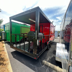 Mobile BBQ <b>Trailer</b> Double Axle Catering <b>Trailer</b> Outdoor Cooking <b>Concession</b> <b>Trailer</b> for Smoker Food Business - Product Image 3
