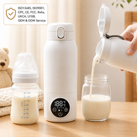 Chauffe-biberon intelligent portable pour bébé, rechargeable par USB, chauffage rapide, 17 oz/500 ml, utilisation en voyage, étiquette OEM Nimicoo CY520