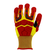 Sarung Tangan Kerja Safety Berlapis Nitril HPPE Anti Benturan TPR Level Potong 5 EN388 MechanicODM OEM