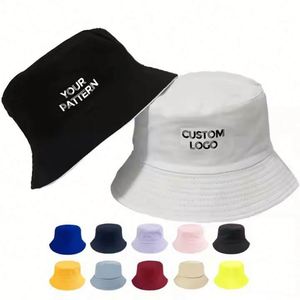 Custom Cartoon Bucket Hat with Embroidery 100% Cotton Unisex Summer Outdoor Cycling Fishing Casual Hat - Product Image 1