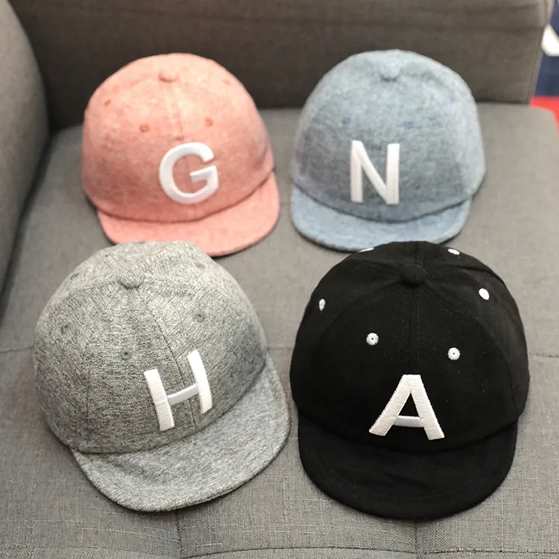 New Cotton Baby Boys Letter Cap Kids Girls Adjustable Baseball Caps Children Snapback Hip-Hop Sun Hat