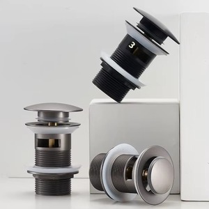 Égouttoir de lavabo escamotable en laiton moderne SparkHome avec trop-plein, couvercle de lavabo en céramique, finition électro-plaquée, diamètre 80 cm pour salle de bain - Product Image 4