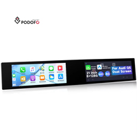 Radio para Auto Podofo de 21 Pulgadas con Android de 8 Núcleos, 8+128G, Pantalla Estilo Tesla, Carplay/Android Auto Inalámbrico, Internet 4G, Pantalla Dual