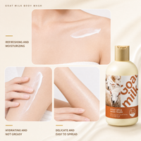 Gel Douche Moussant au Lait de Chèvre Personnalisable Parfum Coco Blanchissant Nourrissant Hydratant Herbal pour Adultes