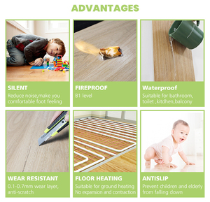 Bấm vào khóa chống thấm nước chống trượt SPC bấm vào SPC vinyl sang trọng chống trượt trong nhà PVC 4mm 5mm 6mm sàn 5mm tự dính 0.3mm - Product Image 4