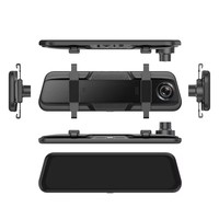 Relee Dash Cam Carplay 4k Kamera Depan Belakang DVR Layar Cermin Sentuh Penuh Sudut Lebar 9.66 Inci Kamera Penglihatan Malam Perekam Mobil