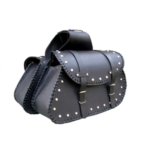 Moto Travelling Durable Polyamide PU Renewable Leather Waterproof Motorcycle Saddle <b>Bag</b> <b>Roll</b> Top Closure Customized Size Color - Product Image 1