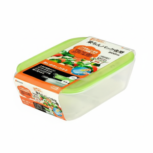 Récipient de stockage alimentaire rectangulaire vert 850ml Inomata - Product Image 1