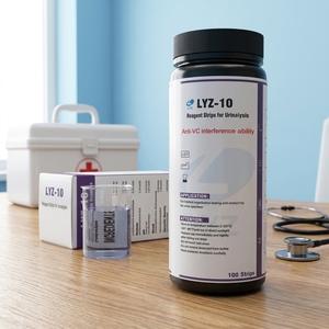 <span class=keywords><strong>Tiras</strong></span> Reactivas de <span class=keywords><strong>Orina</strong></span> LYZ Medical, 100 <span class=keywords><strong>Tiras</strong></span> por Botella, para 10 Parámetros - Product Image 1
