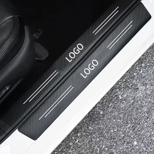 Pour M1 2 3 4 5 6 X1 2 3 4 5 6 série seuil de porte de voiture en Fiber de carbone cuir - Product Image 2