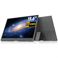 Monitor Portátil Multitáctil de 15.6 Pulgadas IPS 1080P 60Hz, Segunda Pantalla Externa con Altavoces y Soporte para Oficina, Consola de Juegos
