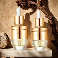 Flacons d'huile essentielle en verre avec couvercle en aluminium de luxe, avec compte-gouttes, 15-100 ml, ensemble de contenants vides pour soins de la peau, pour sérum d'aromathérapie