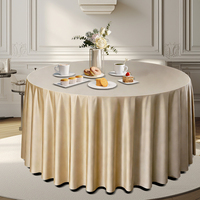 Nappe de table de style minimaliste moderne haut de gamme en satin épais pour hôtel, couleur unie, réutilisable, durable et imperméable