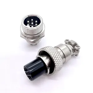 Soulin Gx12 Female Male Metal Aviation Connecrtor Plug Socket M12 BNC Threaded Waterproof Connector For Electric Equipment