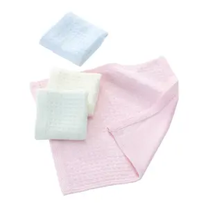 100% Organic Anti-Bacterial Double Layer Bamboo Waffle Towel Baby Face Towel Washcloth Children's Bamboo Towel