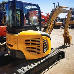 Excavatrice sur chenilles en caoutchouc Komatsu PC50MR 5T d'occasion |   Mini-pelleuse d'origine japonaise avec godet de 0,2 m³ - Product Image 4