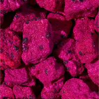Lekkere knapperige gevriesdroogde rode drakenvrucht plakjes, natuurlijk ongezoet, FD rode pitaya tropische fruitsnack