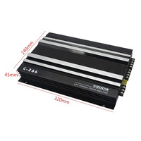 Amplificateur de puissance audio pour voiture VK C266 OEM 12V Classe A/AB, 4 canaux, séparation, matériau aluminium, égaliseurs 50Hz-20KHz