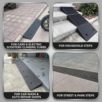 Ramp Plastik Pengaman Pinggir Jalan 50*27*13CM, Tekstur Anti-Selip Diamond, Lubang Pre-pilled, Tahan Lama, Portabel, Lalu Lintas Tinggi, Bersertifikasi CE