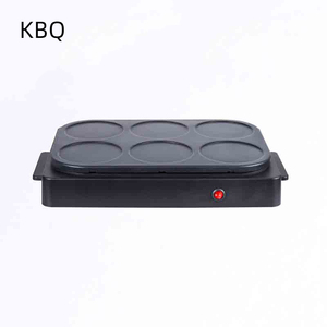 เครื่องทำแพนเค้ก6กะทะไฟฟ้าสำหรับทำอาหารเช้าใช้ในบ้านและโรงแรม1000W แหล่งพลังงานสำหรับบาร์บีคิวและไข่ - Product Image 2