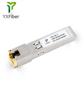 รองรับ1000Mbps SFP-T 100M RJ45 100ฐาน1GB ทองแดง SFP ไปยัง SFP-GE-T โมดูล RJ45