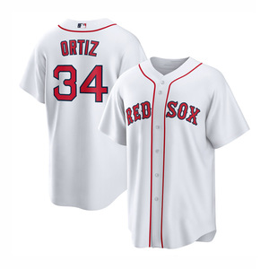 Maillot de <span class=keywords><strong>baseball</strong></span> brodé en coton des <span class=keywords><strong>Red</strong></span> <span class=keywords><strong>Sox</strong></span> de Boston MLB, numéro 34 David Ortiz, hauts de sport - Product Image 5