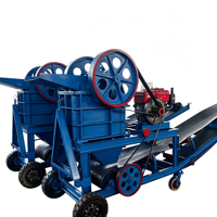 Concasseur à mâchoires PE 150x250, capacité 1-4t/h, alimentation 130mm, concasseur mobile pour site de traitement de minerai minier