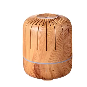 Mini umidificador de madeira portátil, 150ml, usb, grão de madeira, led, luz de algodão, difusor de aroma de óleo essencial
