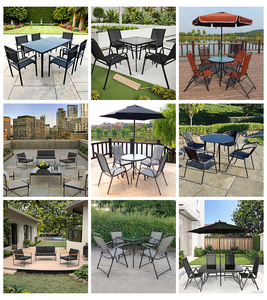 Meubles de jardin multifonctionnels en métal pour <span class=keywords><strong>patio</strong></span>, ensemble de bistro <span class=keywords><strong>4</strong></span> pièces, table basse en verre, chaises, ensembles de conversation pour l'extérieur - Product Image 5